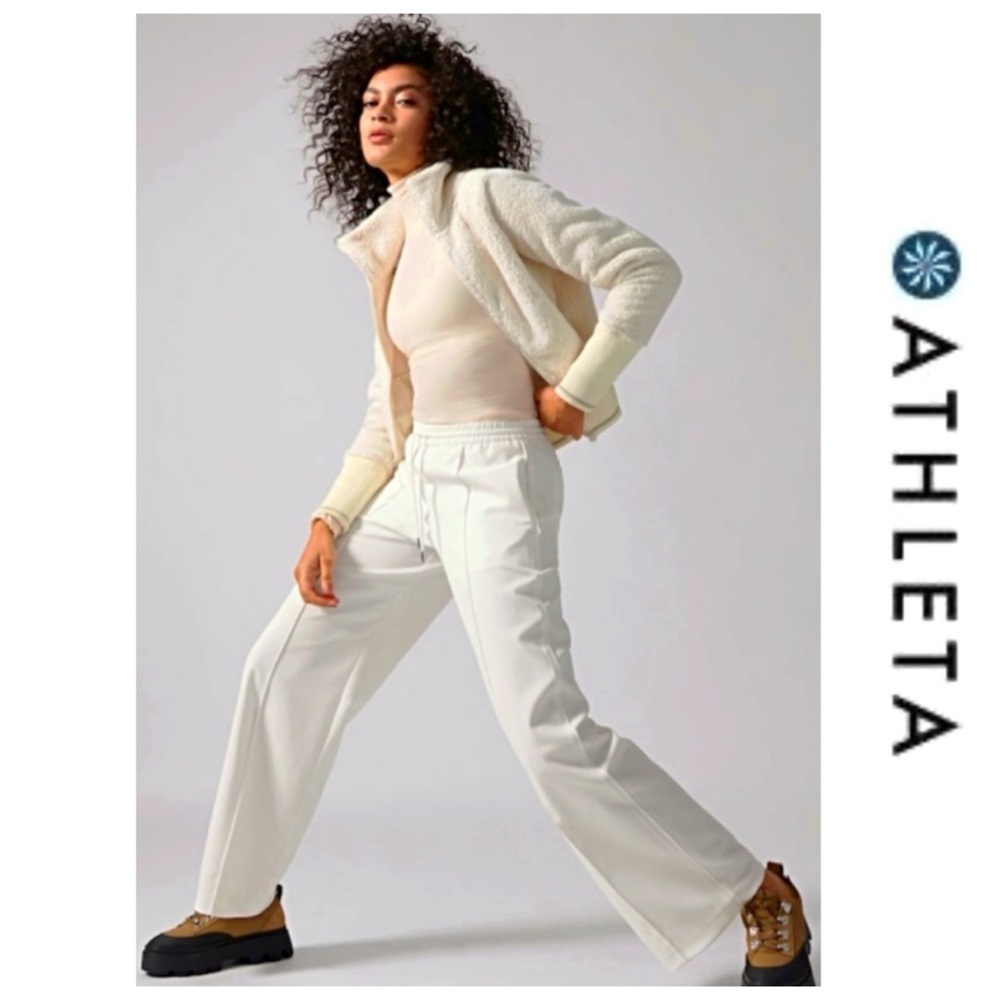 💫NWTS-$120 ATHLETA Endeavor Pants 8 Mid-Rise Wide-Leg Pants Pockets *in Dove - Picture 6 of 6